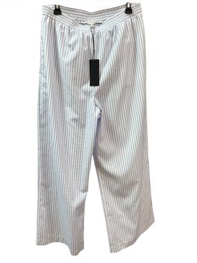 Gianni Bini Blue White Striped Pull-On Wide Leg  women’s Pants NWT Size 12